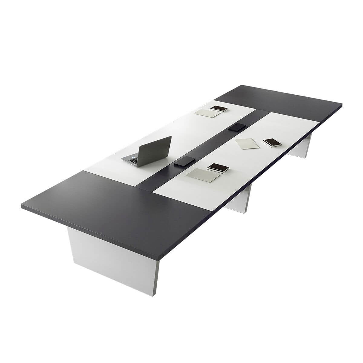 Two-Tone Conference Table with Cable Management – Anzhap-EU