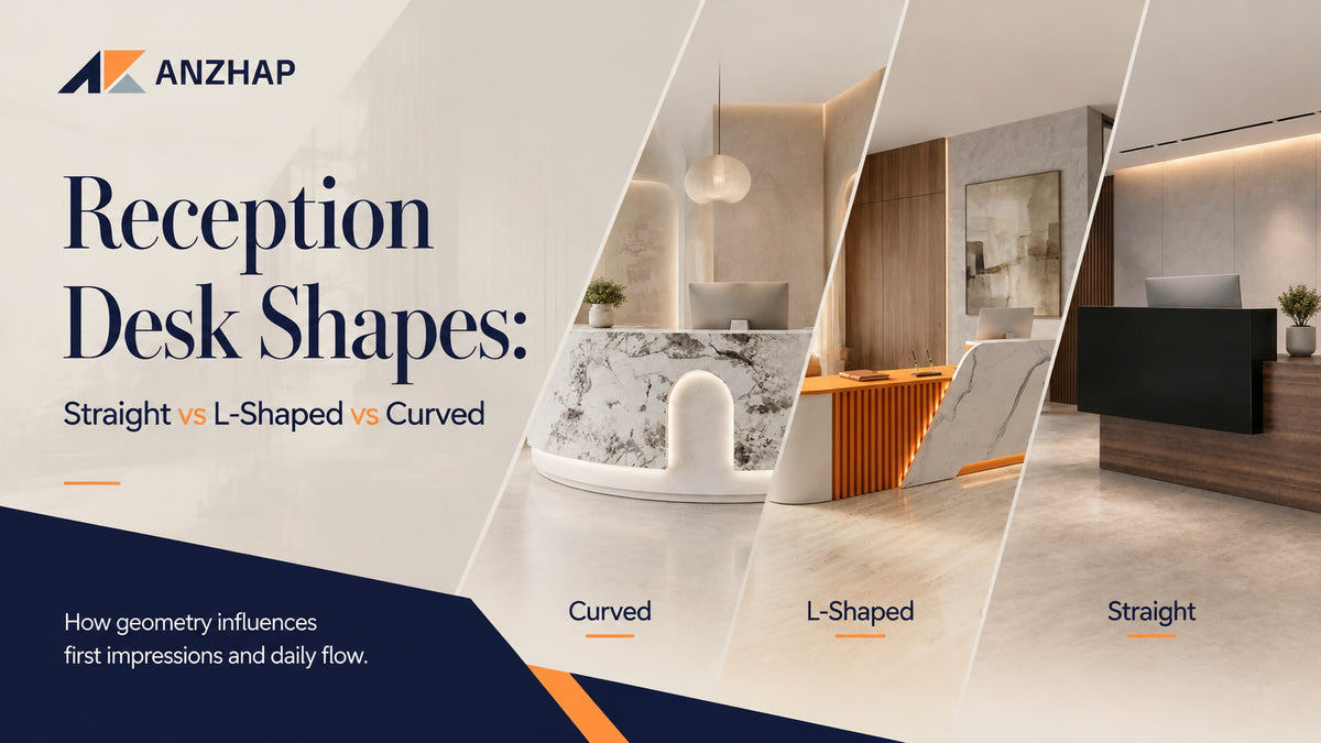 Reception Desk Shapes: Straight vs L-Shaped vs Curved