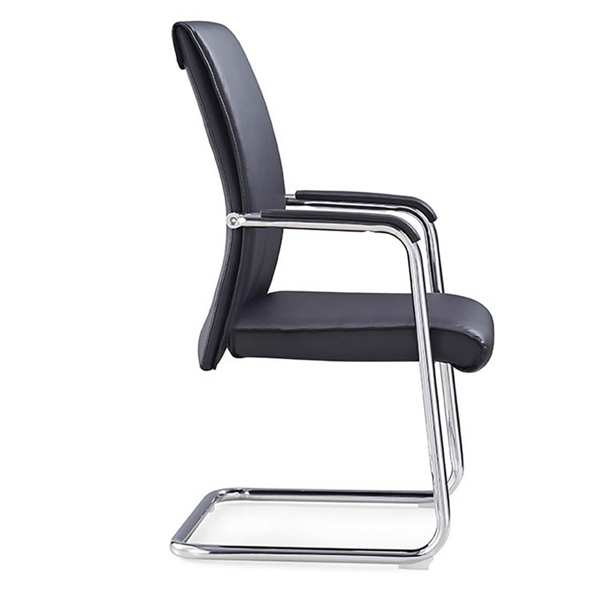 Black Leather Office Chair - Height Adjustable Swivel Desk Chair - ANZHAP BGY-1032 Main picture 6