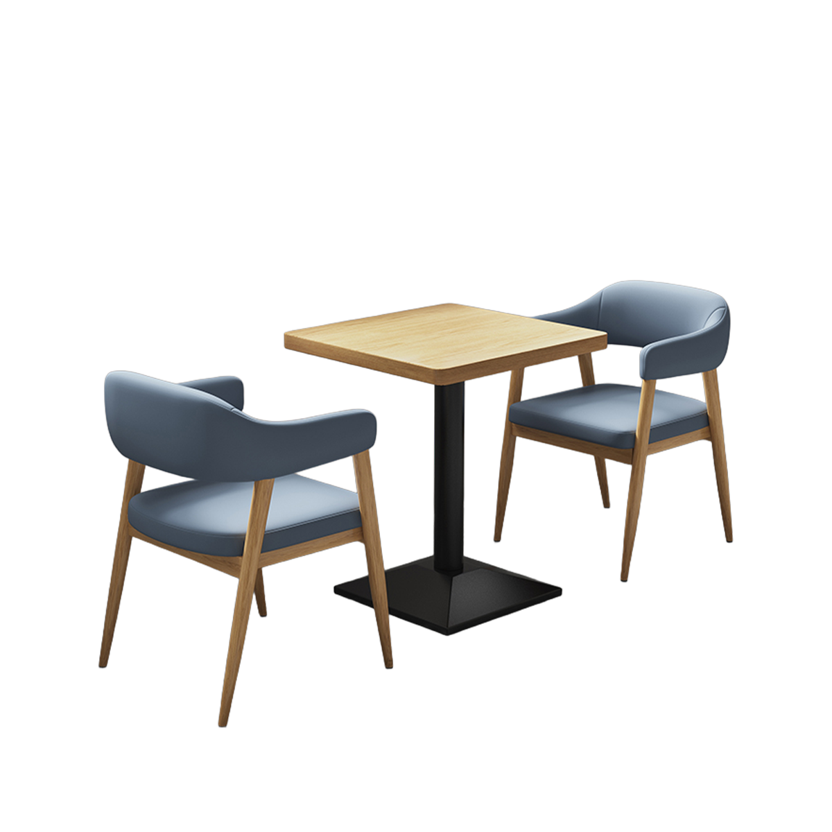 Blue Upholstered Mounted Booth Seating Set for Breakrooms - ANZHAP JDZH-2076 Main picture4