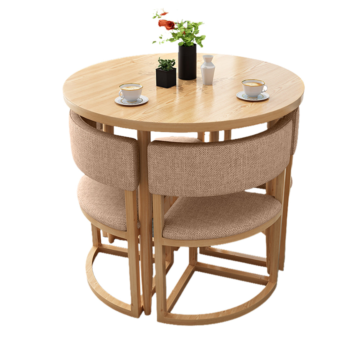 Compact 80cm Office Breakroom Set - Nesting Table and Chairs - ANZHAP JDZH-2021 Main picture08