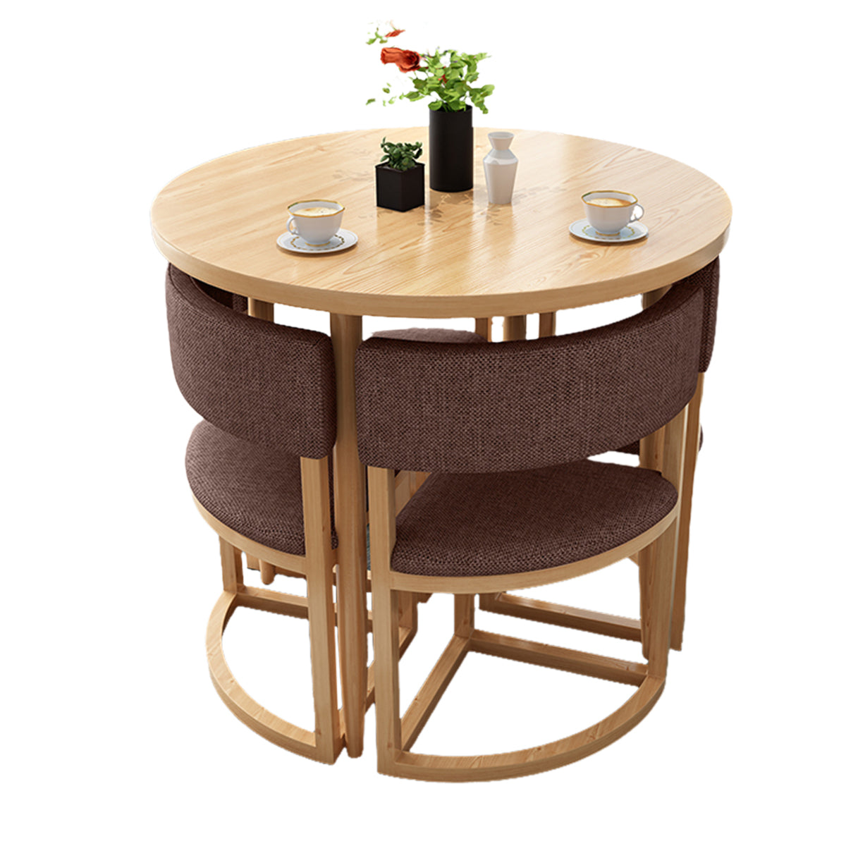 Compact 80cm Office Breakroom Set - Nesting Table and Chairs - ANZHAP JDZH-2021 Main picture11