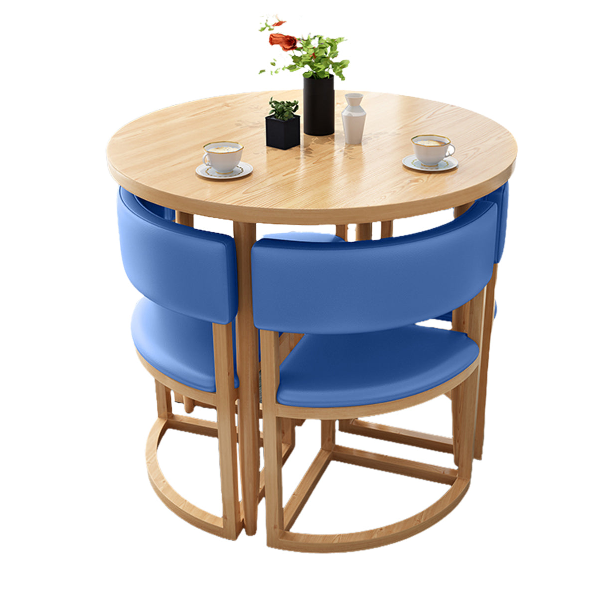 Compact 80cm Office Breakroom Set - Nesting Table and Chairs - ANZHAP JDZH-2021 Main picture 020
