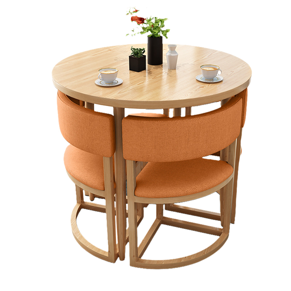 Compact 80cm Office Breakroom Set - Nesting Table and Chairs - ANZHAP JDZH-2021 Main picture 15