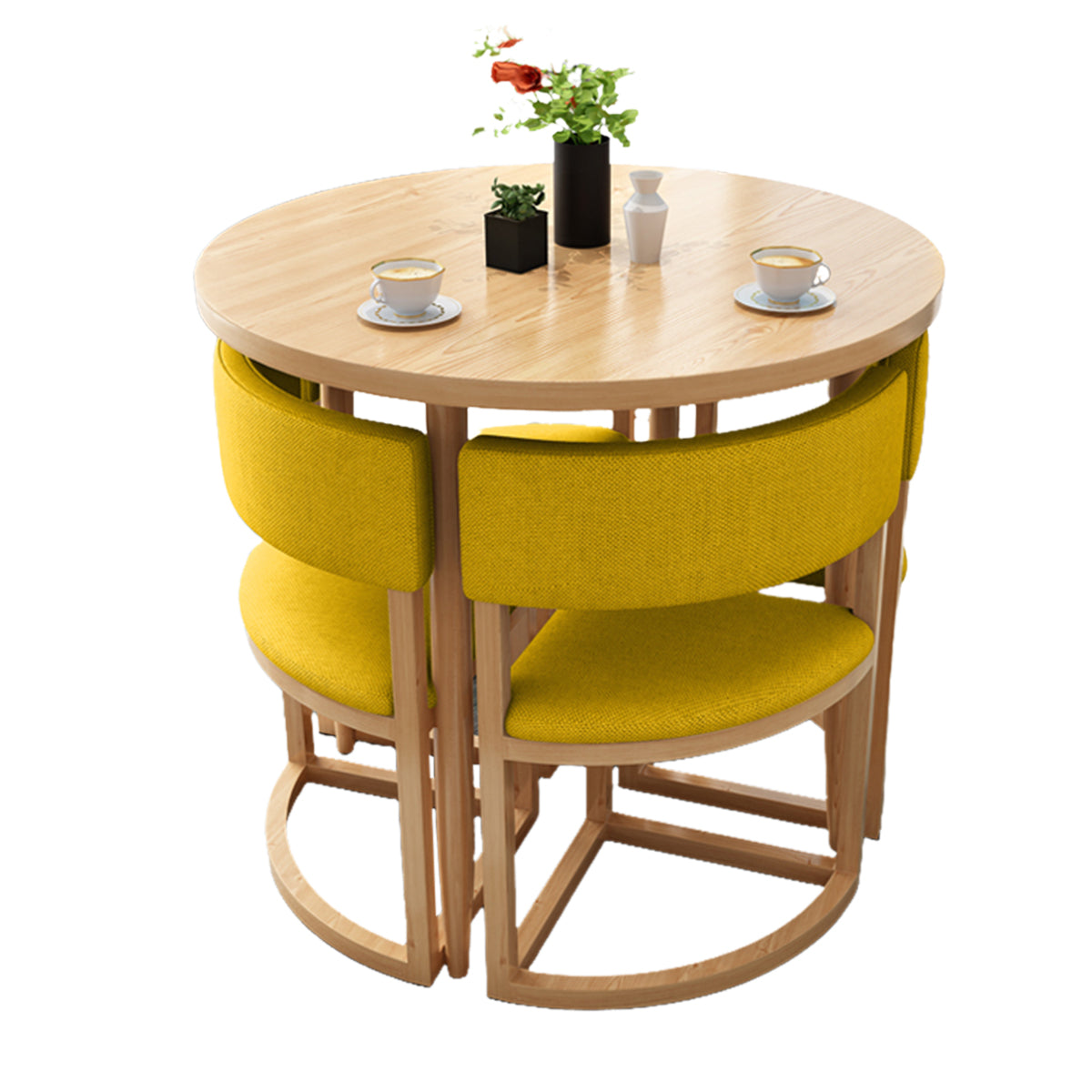 Compact 80cm Office Breakroom Set - Nesting Table and Chairs - ANZHAP JDZH-2021 Main picture 16