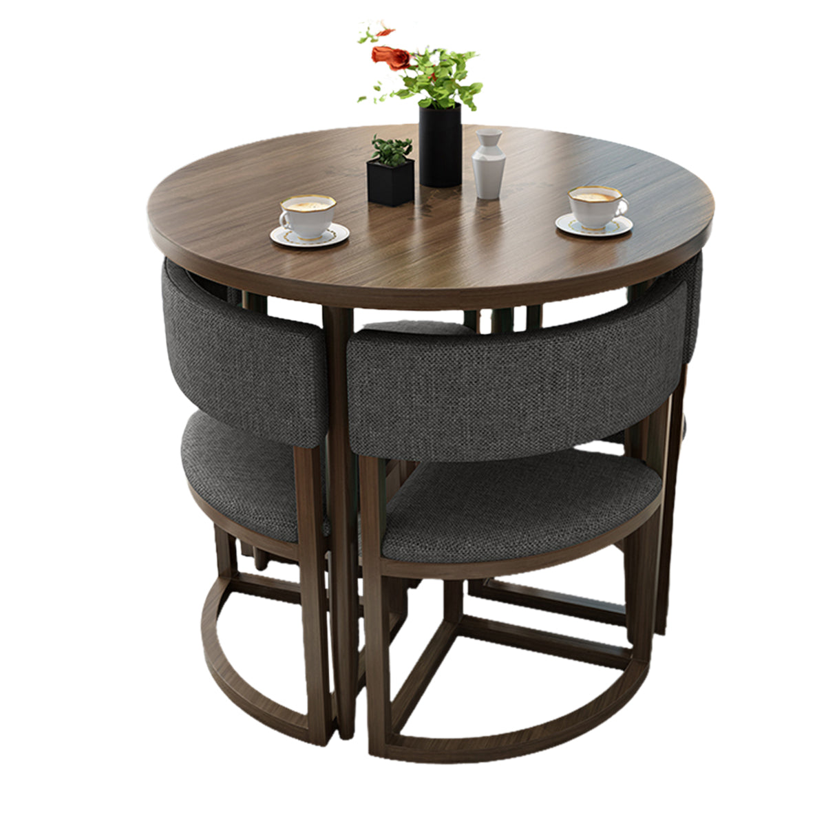 Compact 80cm Office Breakroom Set - Nesting Table and Chairs - ANZHAP JDZH-2021 Main picture 25
