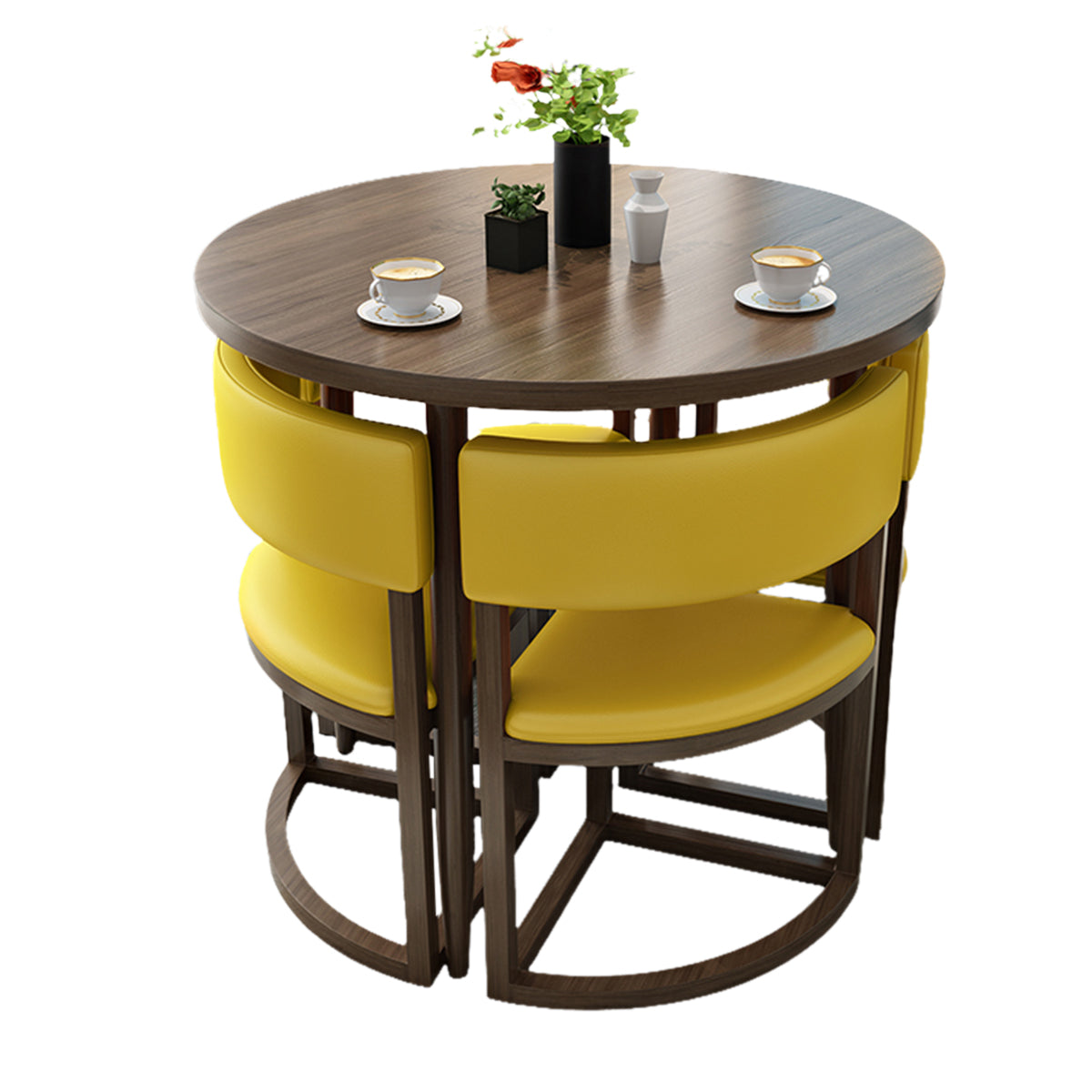 Compact 80cm Office Breakroom Set - Nesting Table and Chairs - ANZHAP JDZH-2021 Main picture 29