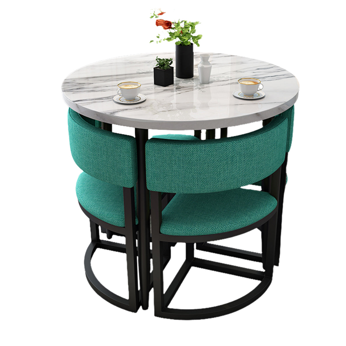 Compact 80cm Office Breakroom Set - Nesting Table and Chairs - ANZHAP JDZH-2021 Main picture 31