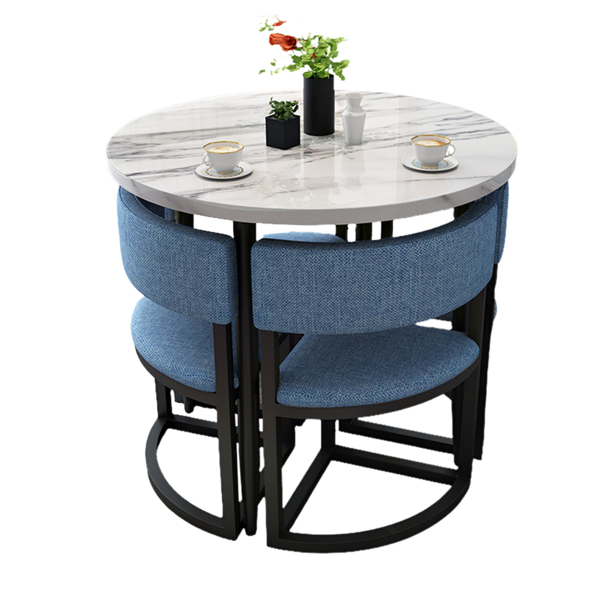 Compact 80cm Office Breakroom Set - Nesting Table and Chairs - ANZHAP JDZH-2021 Main picture 32
