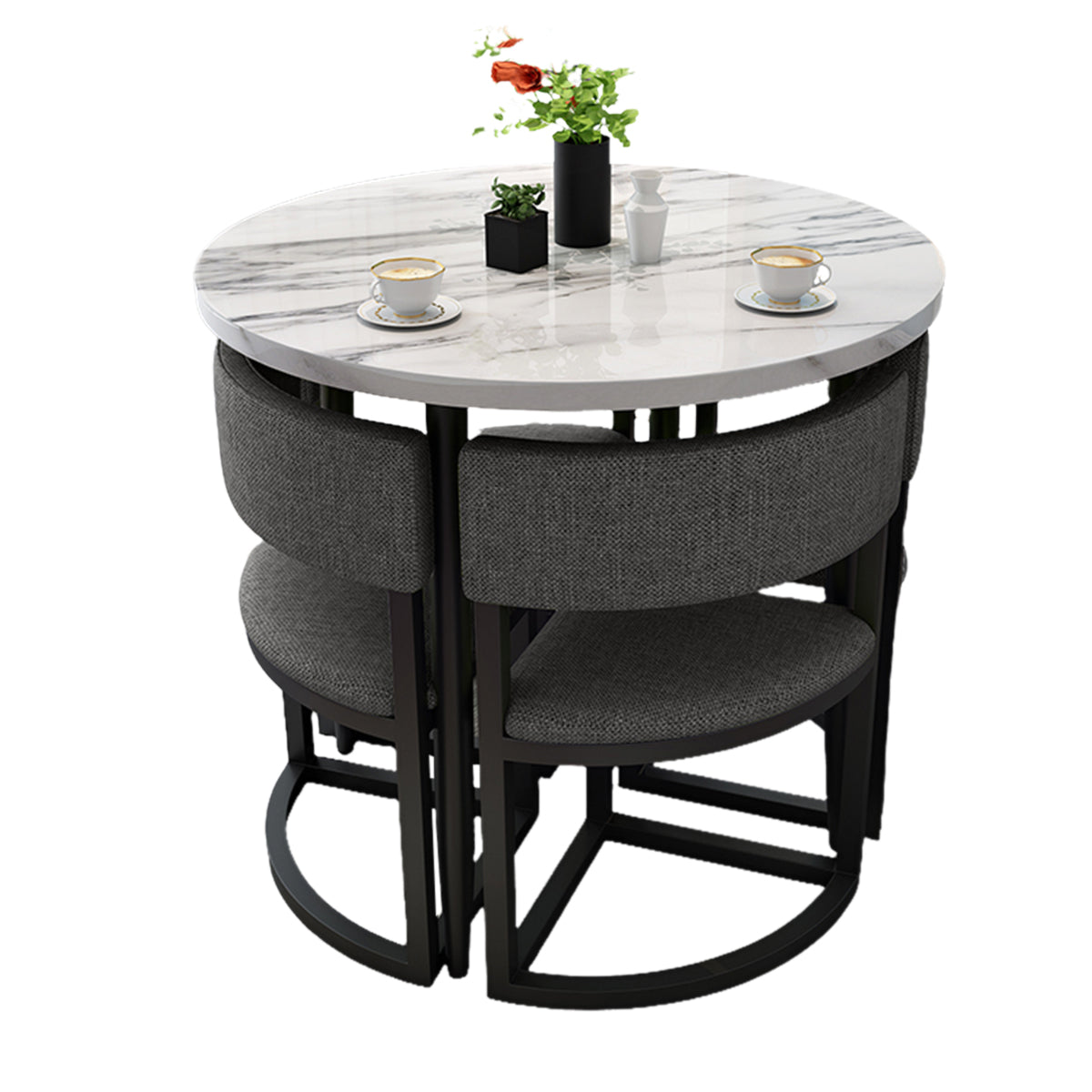 Compact 80cm Office Breakroom Set - Nesting Table and Chairs - ANZHAP JDZH-2021 Main picture 33