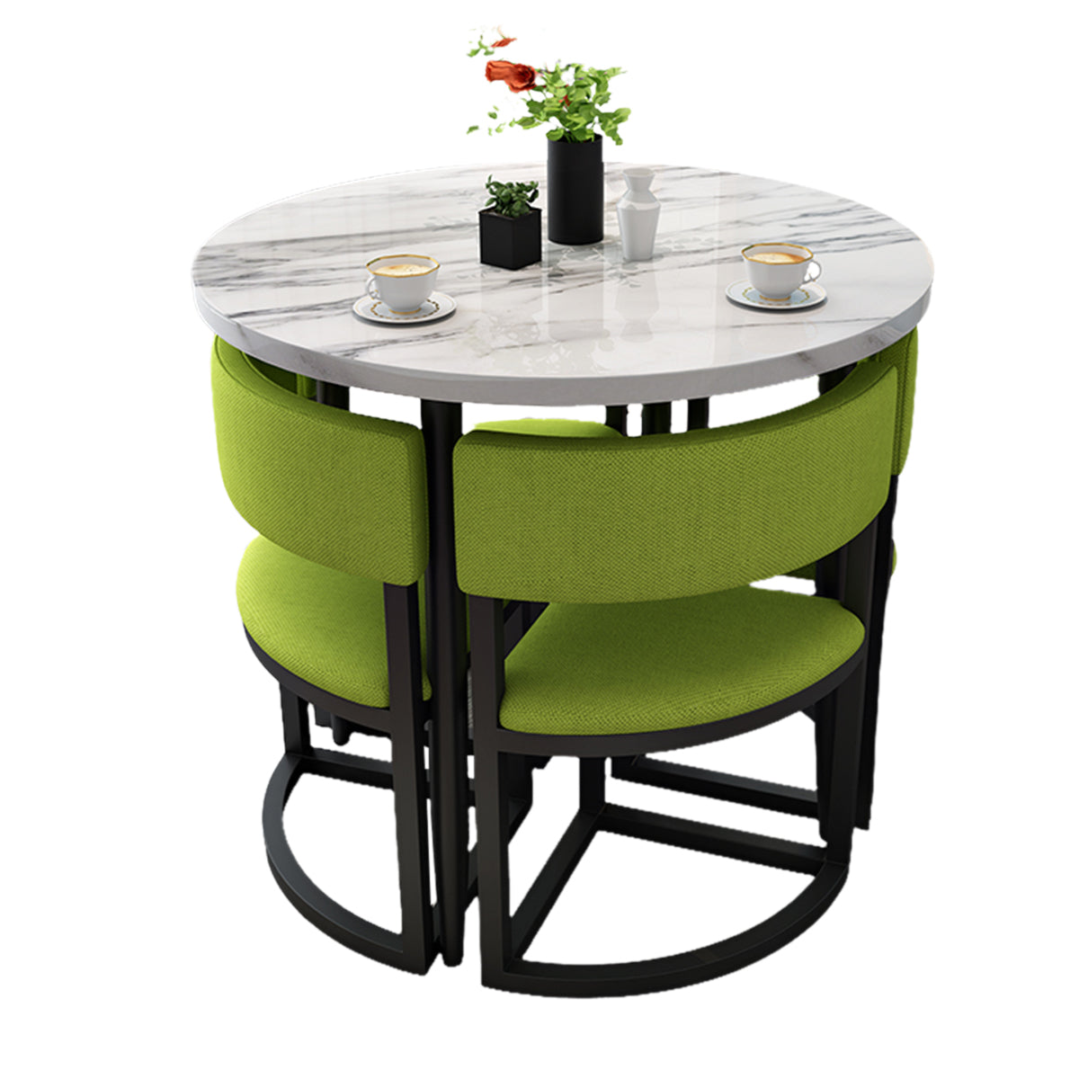 Compact 80cm Office Breakroom Set - Nesting Table and Chairs - ANZHAP JDZH-2021 Main picture 34