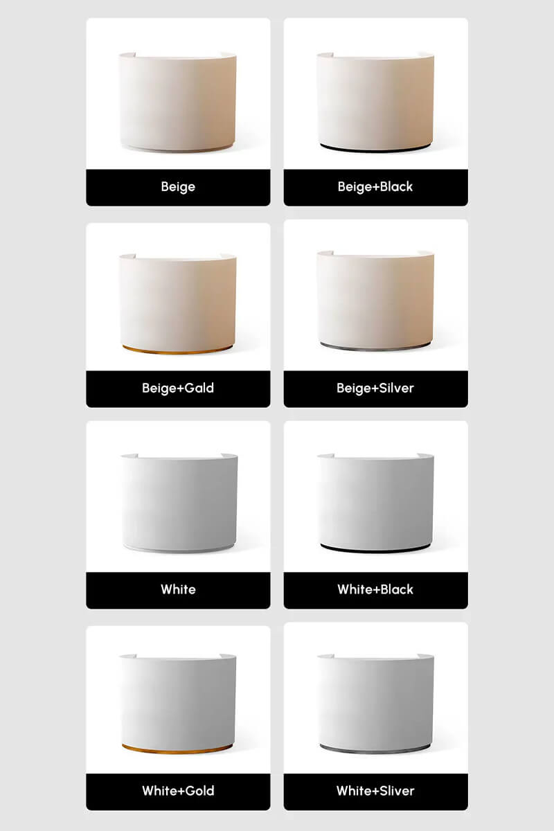 Small Minimalist Reception Counter for Yoga Studio With Lockable Drawers - Color Options