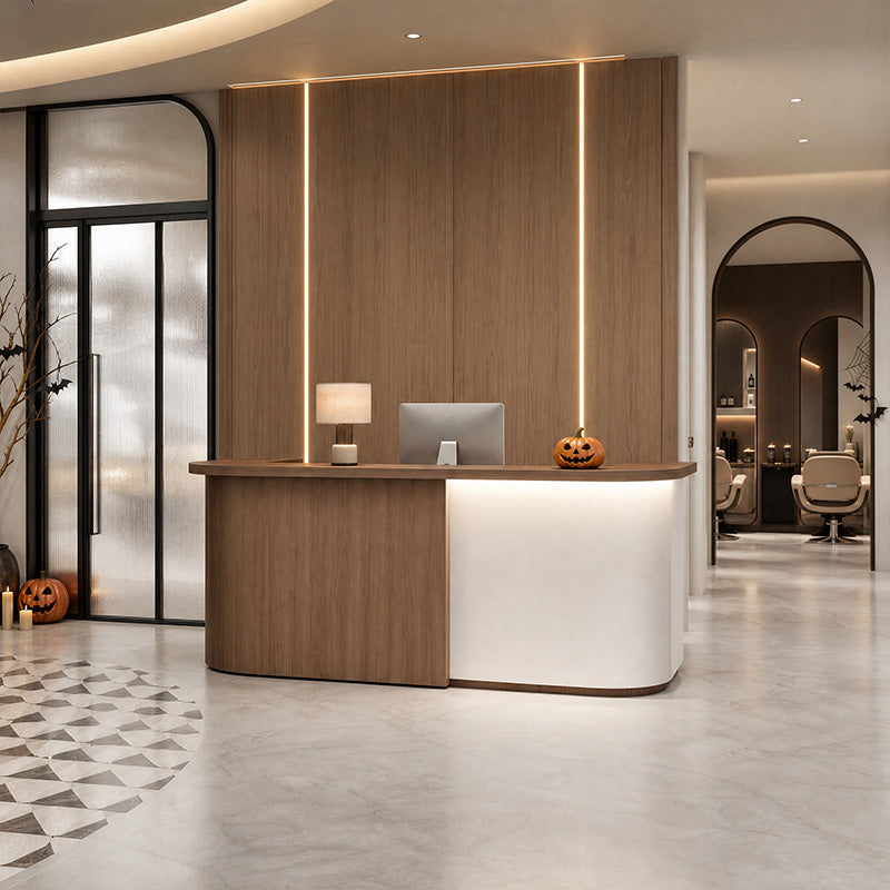 Curved Fluted Welcome Desk for Modern Shops Affordable Luxury Look ANZHAP-JDT-7190-mainpictures 7