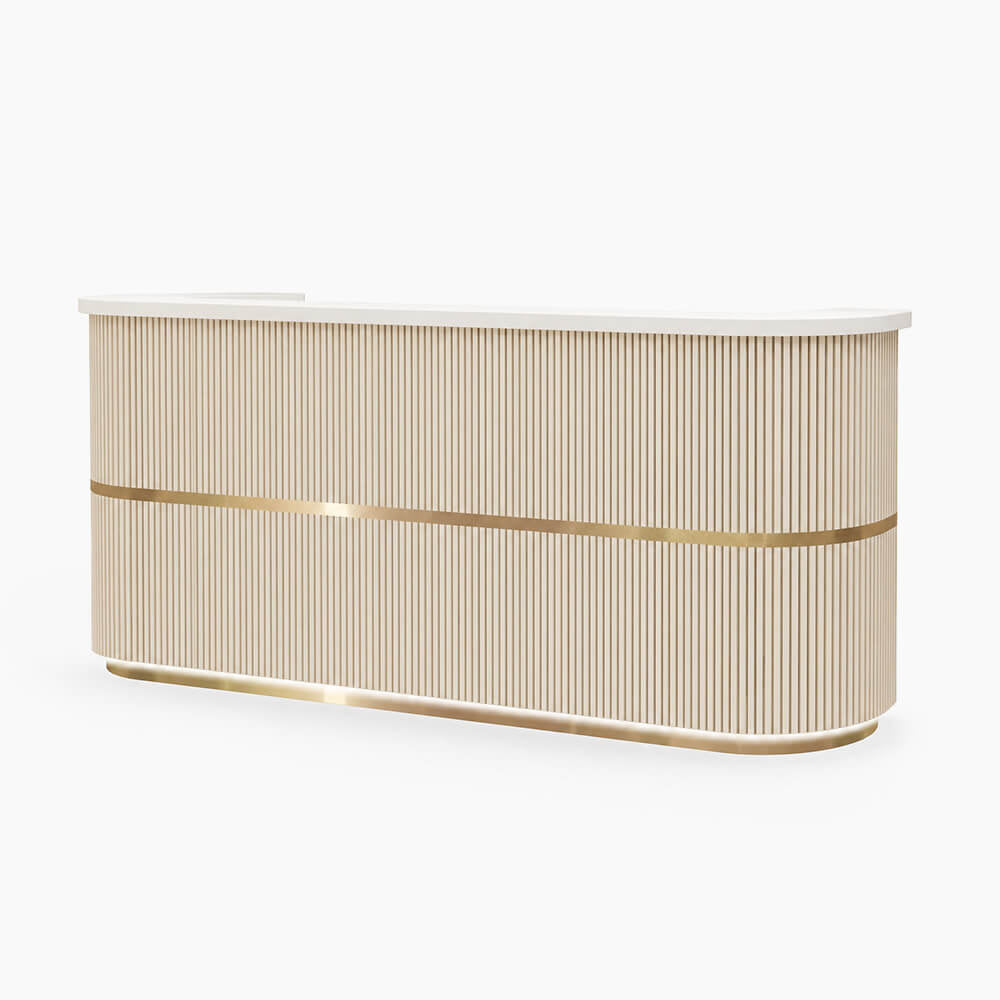 Modern Curved Reception Desk & Dental Front Counter