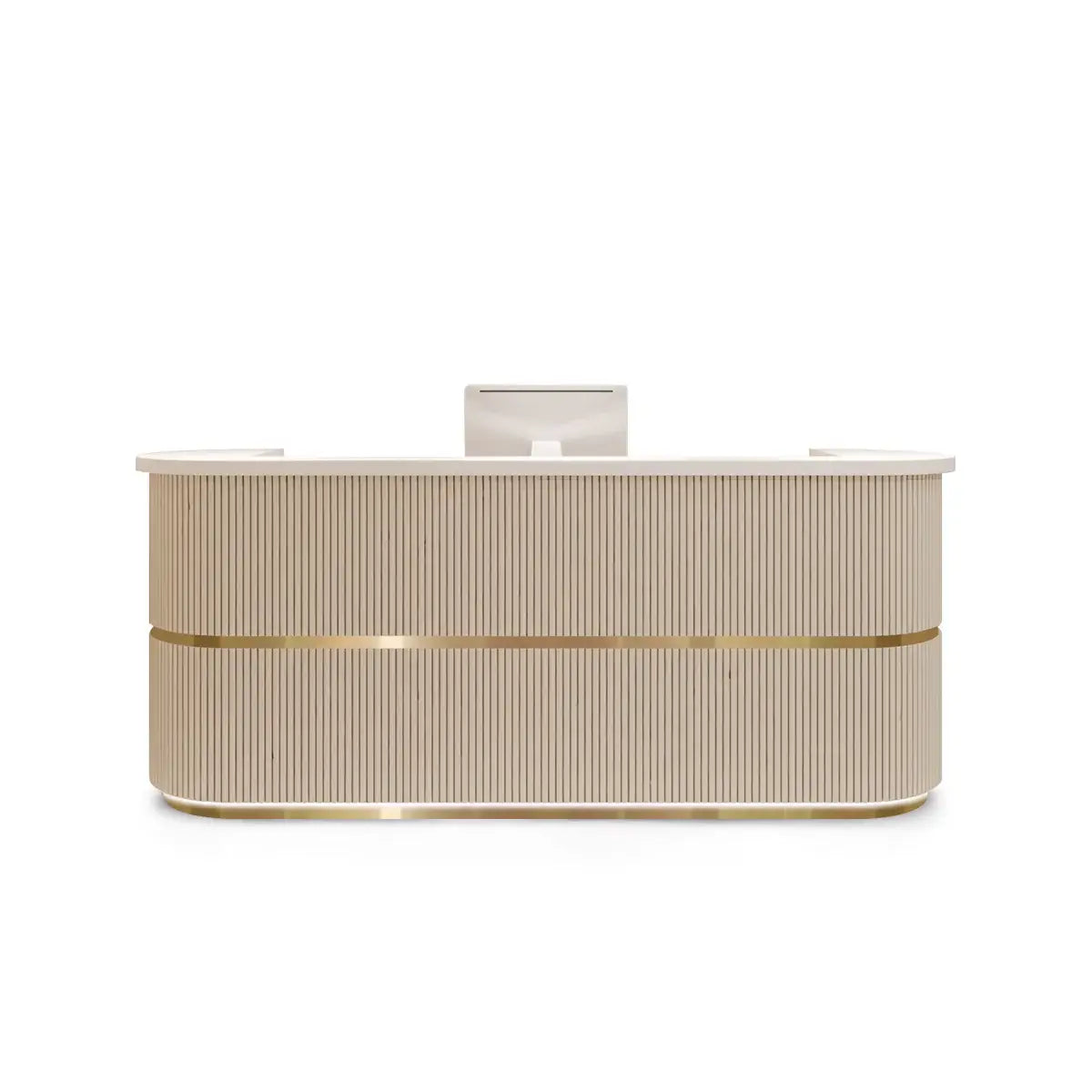 Curved Fluted Welcome Desk for Modern Shops Affordable Luxury Look ANZHAP-JDT-7190-mainpictures 7