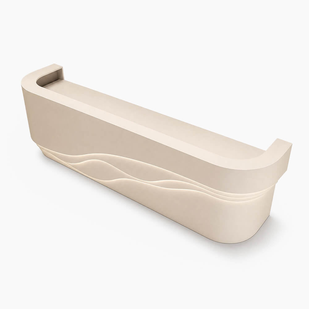 Curved White LED Welcome Desk Modern Reception Area Front Counter ANZHAP- JDT-7118-main pictures 1