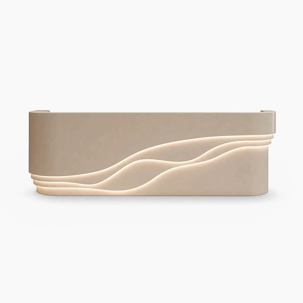 Curved White LED Welcome Desk Modern Reception Area Front Counter ANZHAP- JDT-7118-mainpictures 2