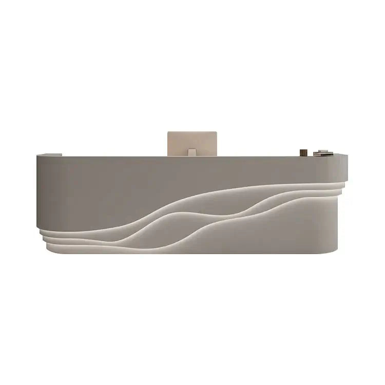 Curved White LED Welcome Desk Modern Reception Area Front Counter ANZHAP- JDT-7118-mainpictures 6