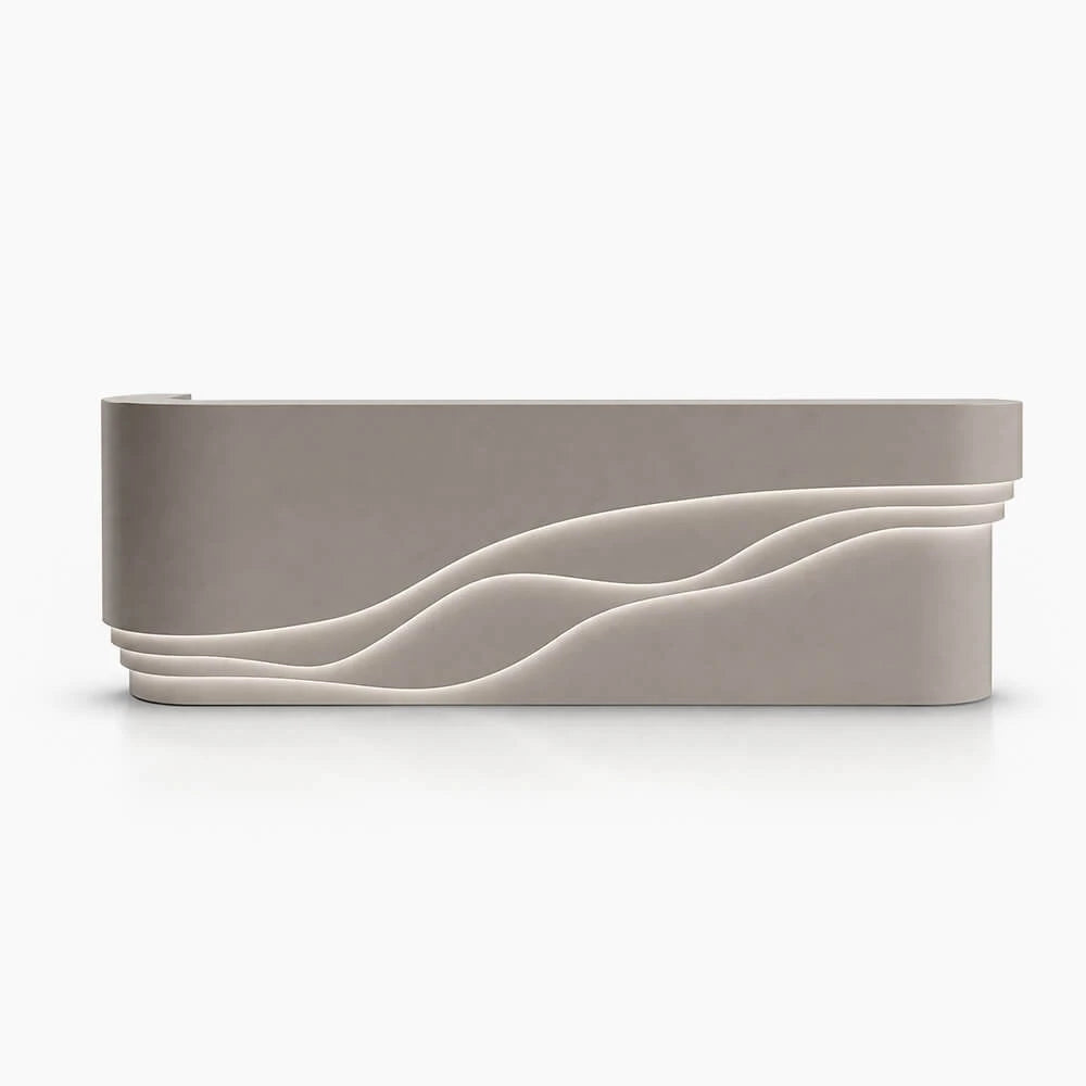 Curved White LED Welcome Desk Modern Reception Area Front Counter ANZHAP- JDT-7118-mainpictures 6