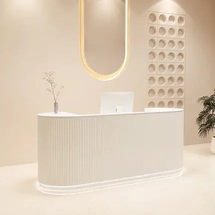 Curved White Reception Counter with LED Modern Minimalist Design ANZHAP-JDT-107-mainpictures 5