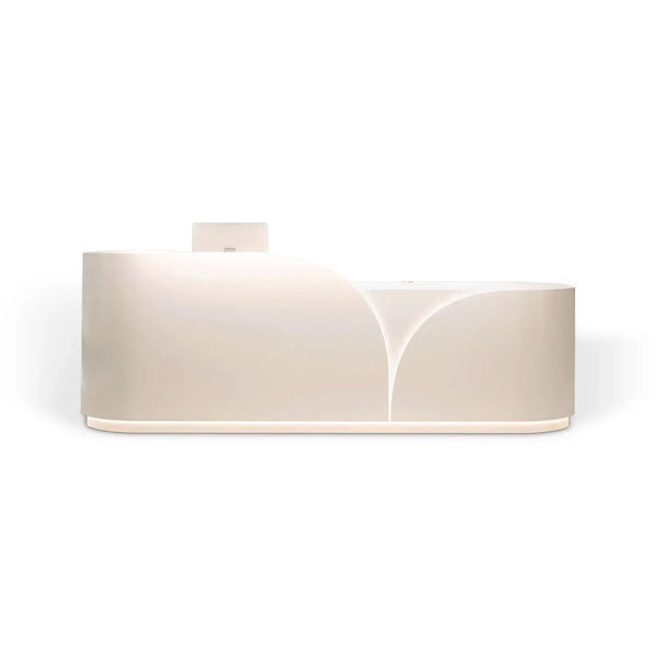 Ergonomic Curved Welcome Desk with LED | Modern Welcome Counter| ANZHAP