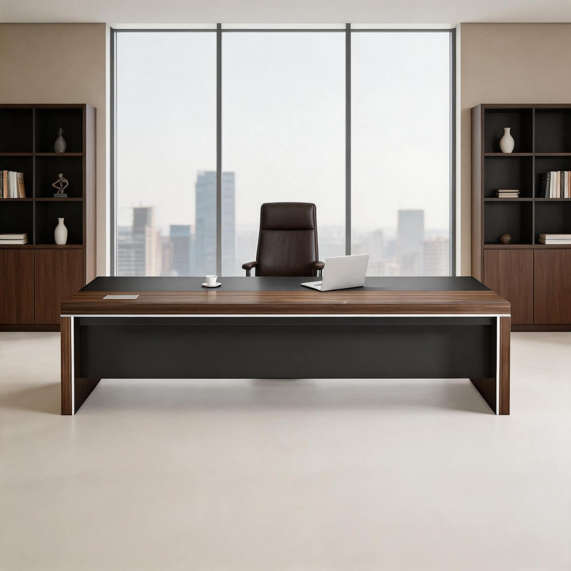 L-Shaped Executive Director Desk with Modesty PanelANZHAP-LBZ-754-mainpictures1 3