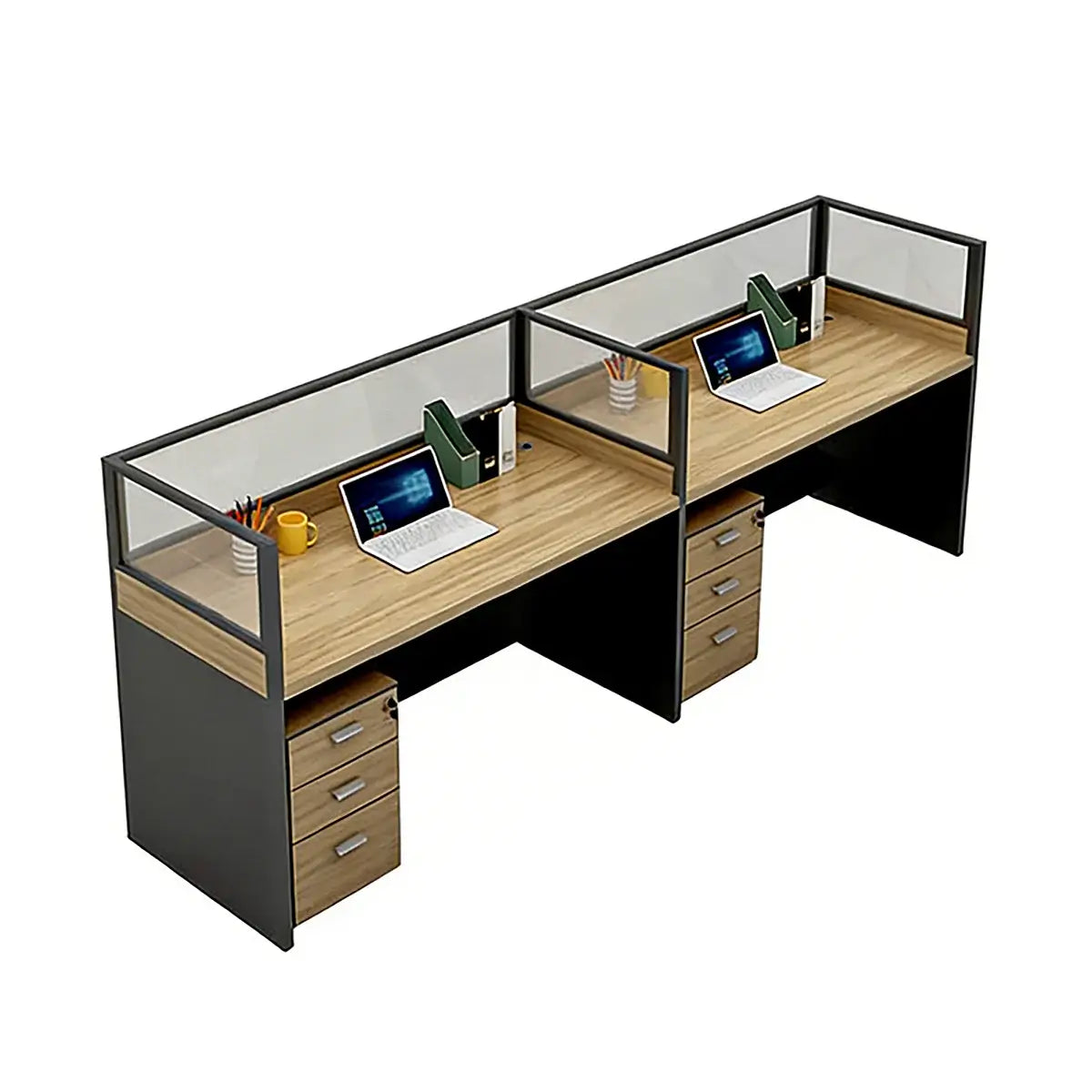 L-Shaped Shared Office Desk - Professional Workstation ANZHAP-YGZ-744-mainpictures 21