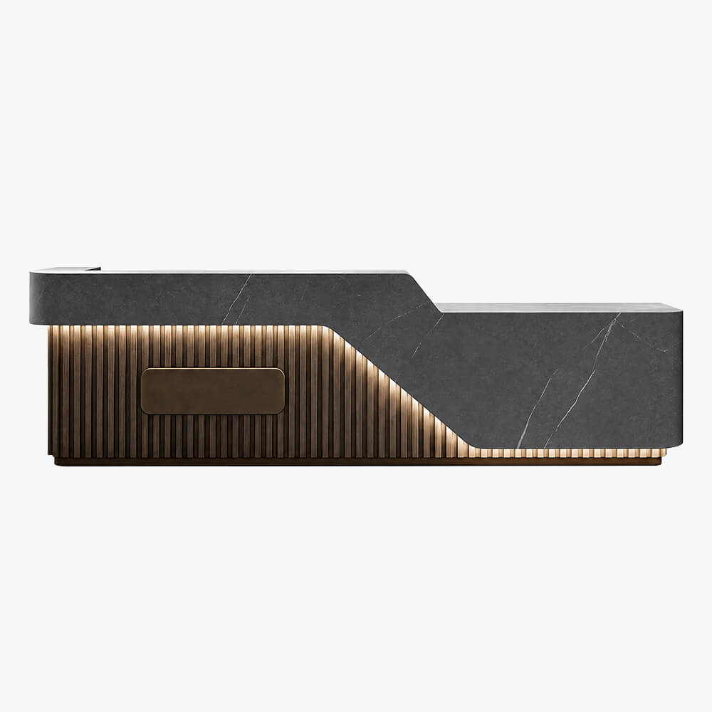 LED Office Welcome Desk with Desk Storage Modern L-Shaped ANZHAP-JDT-2098-main pictures 6