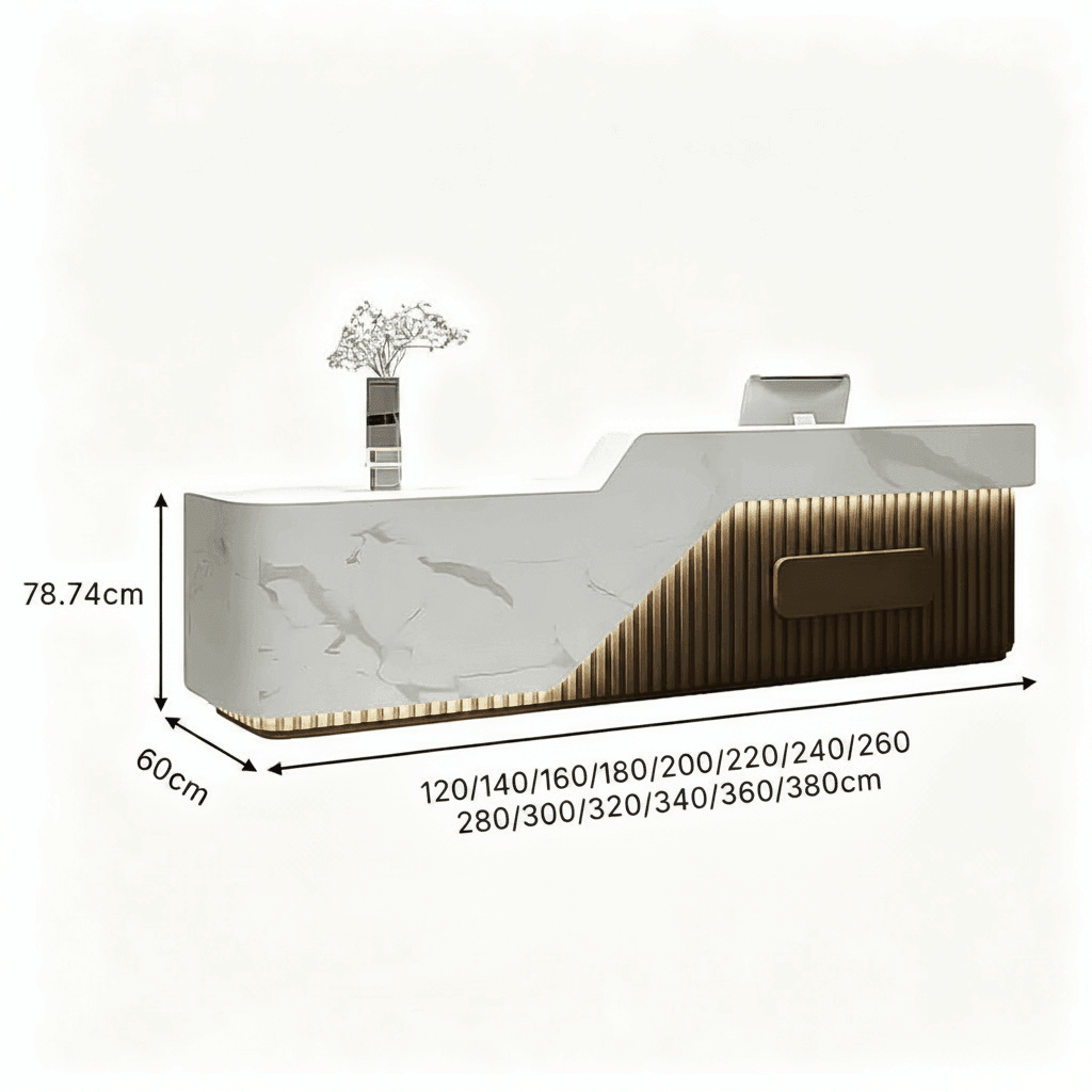 Professional Standing Reception Desk & Front Counter - Dimensions