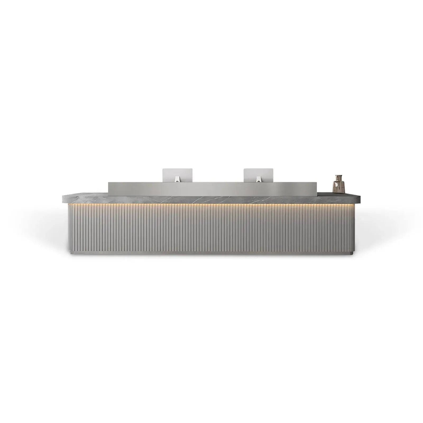 Large Fully Assembled Reception Counter Modern White LED Front Desk ANZHAP- JDT-7162-mainpictures 2