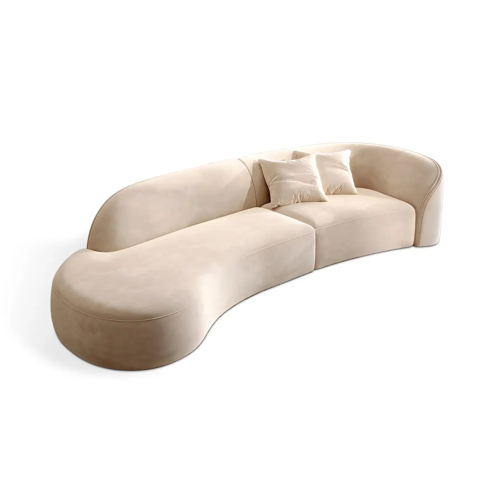 Low Profile Lounge Sofa Modern Curved Fabric Settee ANZHAP-BSF-035-mainpictures 8