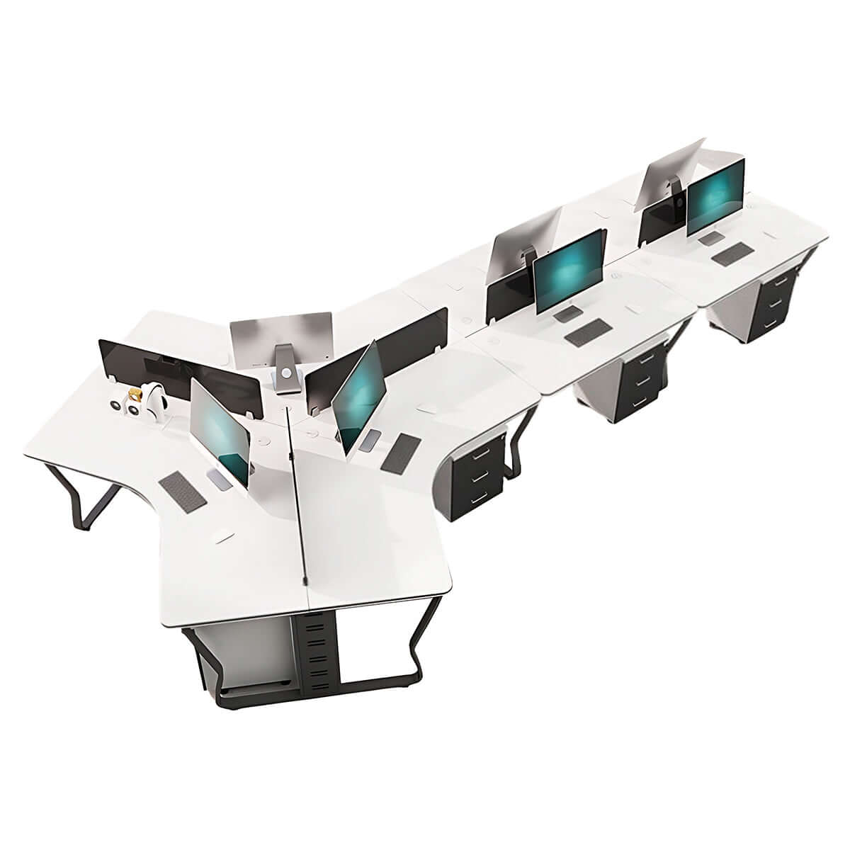 Minimalist Scandi Office Workstation for Creative Agencies - ANZHAP BGZ-015 Main image 20