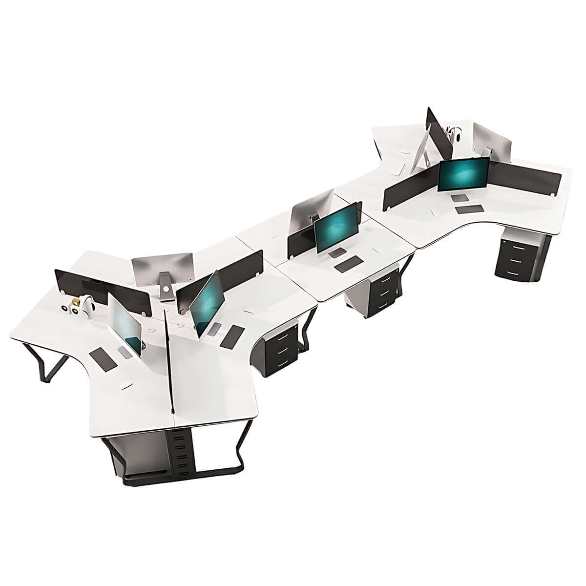 Minimalist Scandi Office Workstation for Creative Agencies - ANZHAP BGZ-015 Main image 22