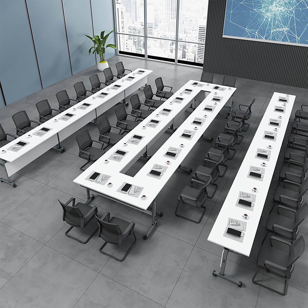 Mobile Modular Meeting Table for Team Discussion Workshops - ANZHAP HYZ-2031 Main picture 3
