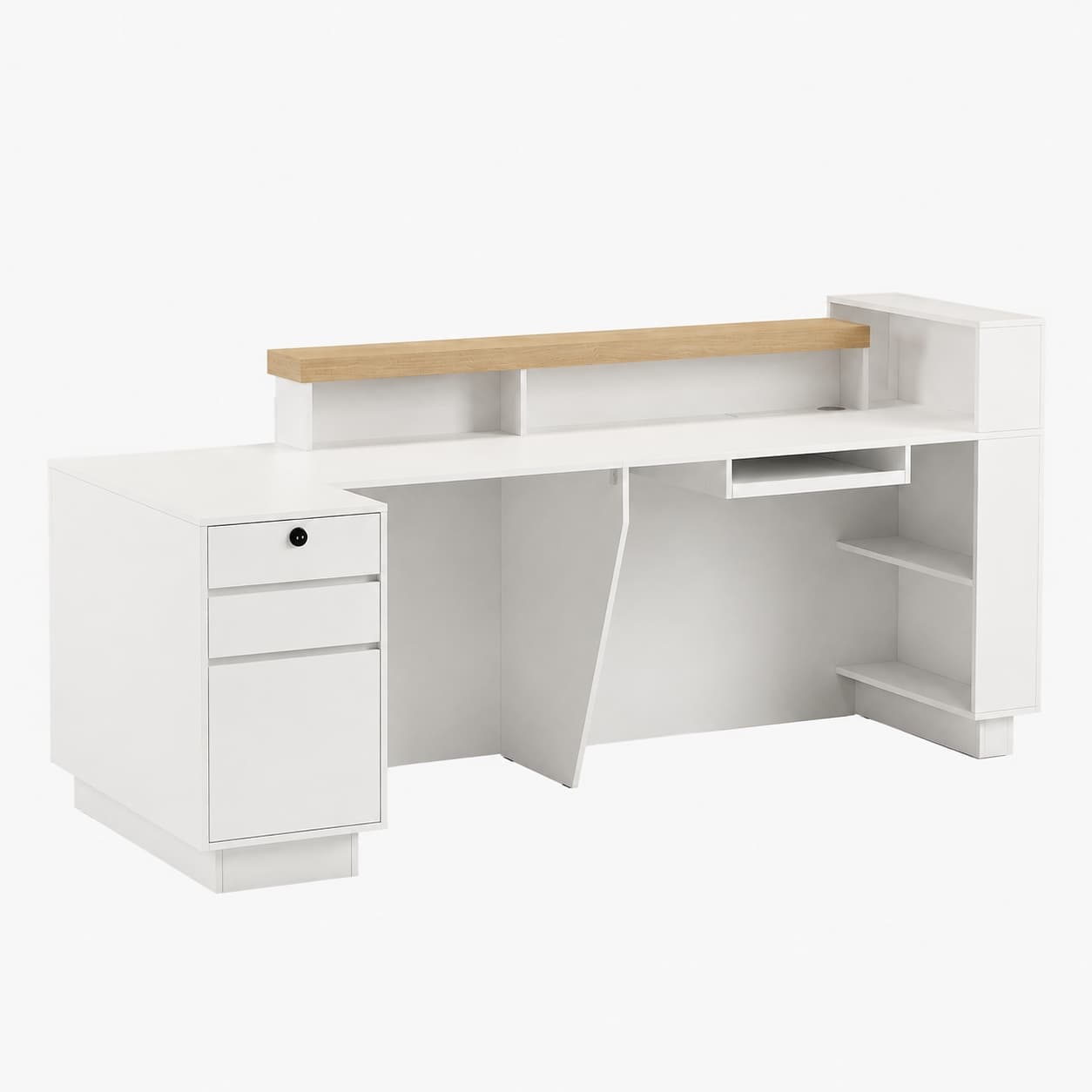 Modern Front Desk for Office with LED Lighting