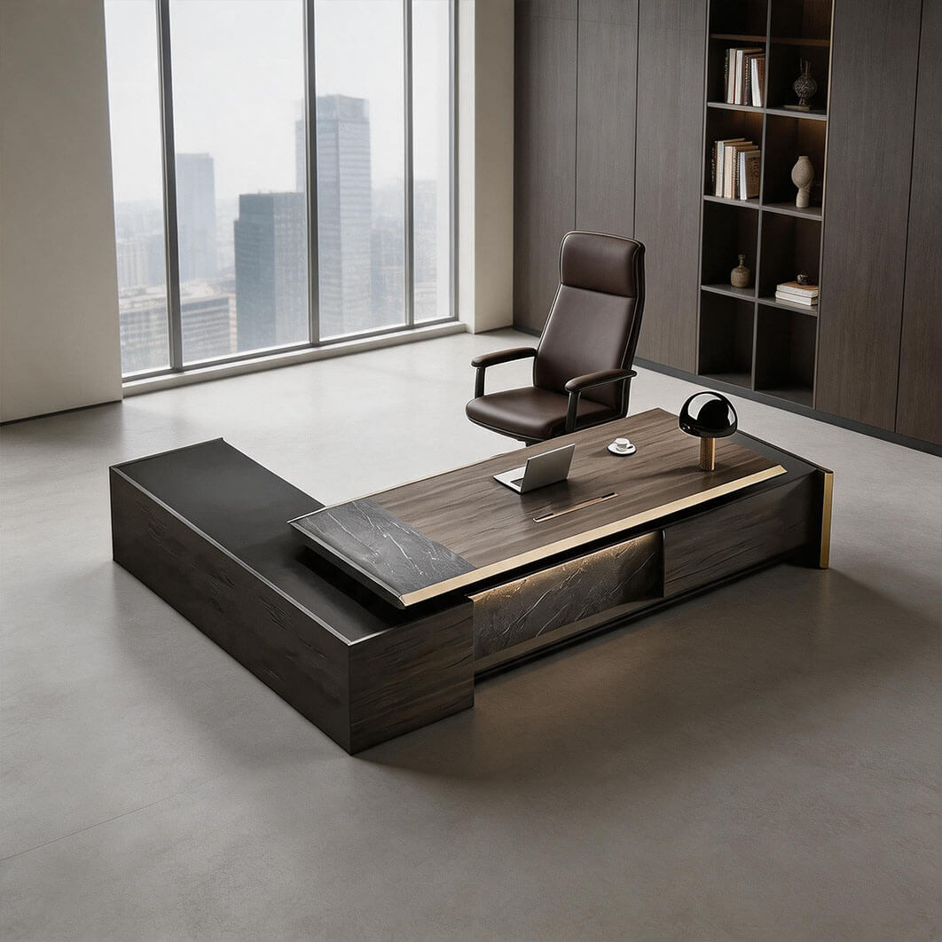 Modern CEO Office Table - Minimalist Executive Workstation ANZHAP-LBZ-708-mianpictures1 1