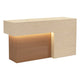 Beige Travertine + Wood Grain / Left-side LED strip / L100*W50.8*H90cm