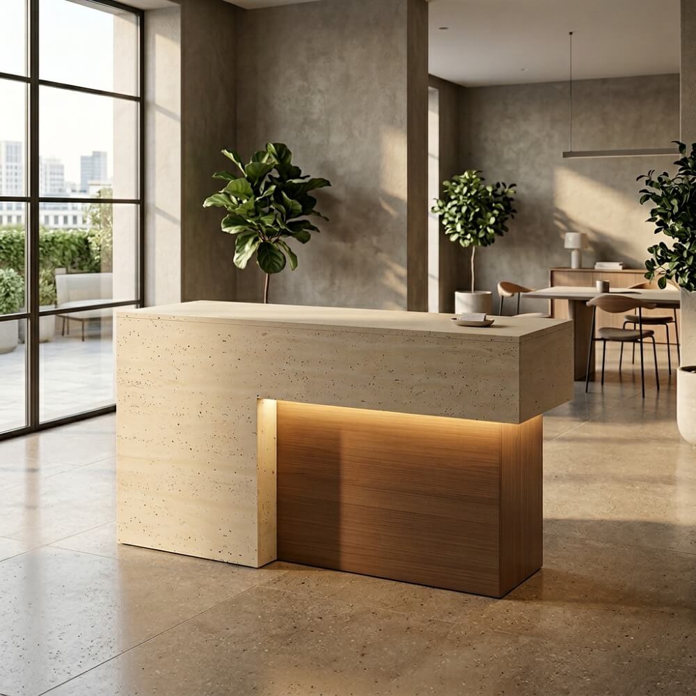 Modern Compact Front Desk with LED Space-Saving Welcome Counter ANZHAP-JDT-2267-mainpict ures 12