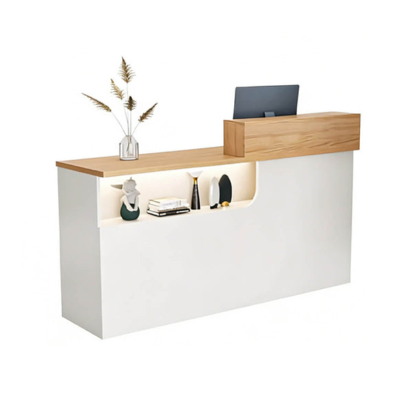 Modern Compact Reception Desk Space-Saving Welcome Counter for Beauty Salon ANZHAP-JDT-1030-mainimage s 16