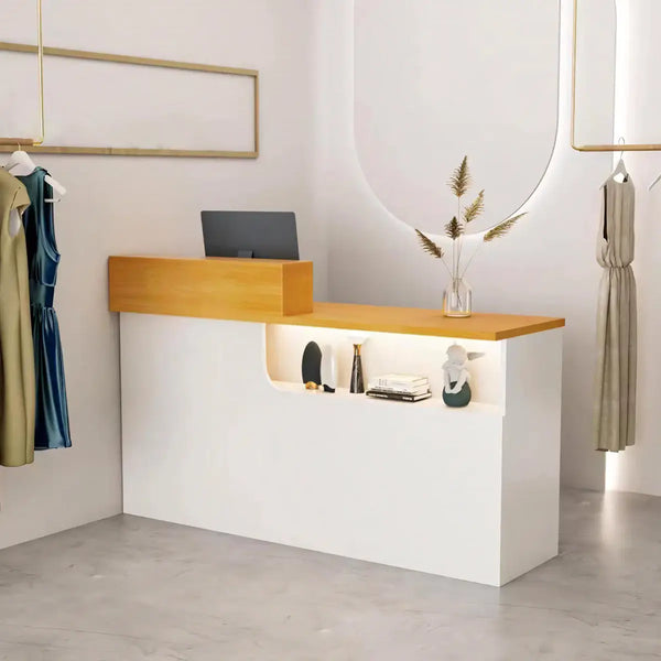 Modern Compact Reception Desk Space-Saving Welcome Counter for Beauty Salon ANZHAP-JDT-1030-mainpictures 5