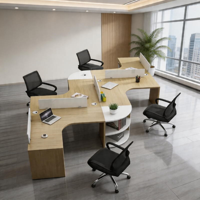 Modern Curved Adjustable Desk - Creative Agency Workstation ANZHAP- BGZ-007-mainpictures 77