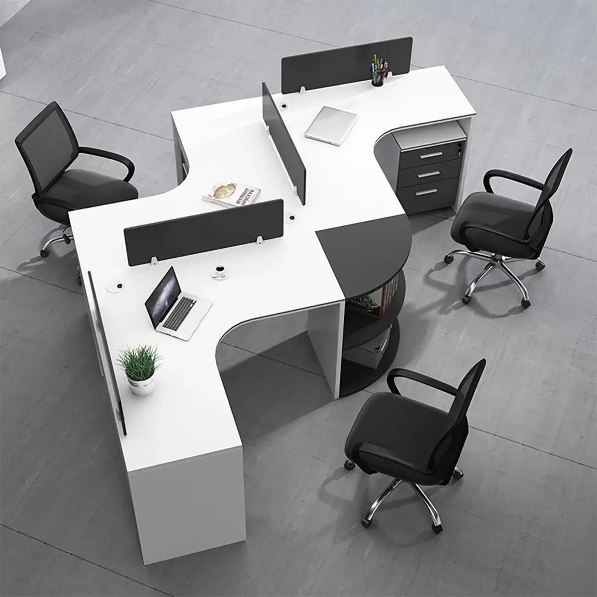 Modern Curved Adjustable Desk - Creative Agency Workstation ANZHAP- BGZ-007-mainpictures 68