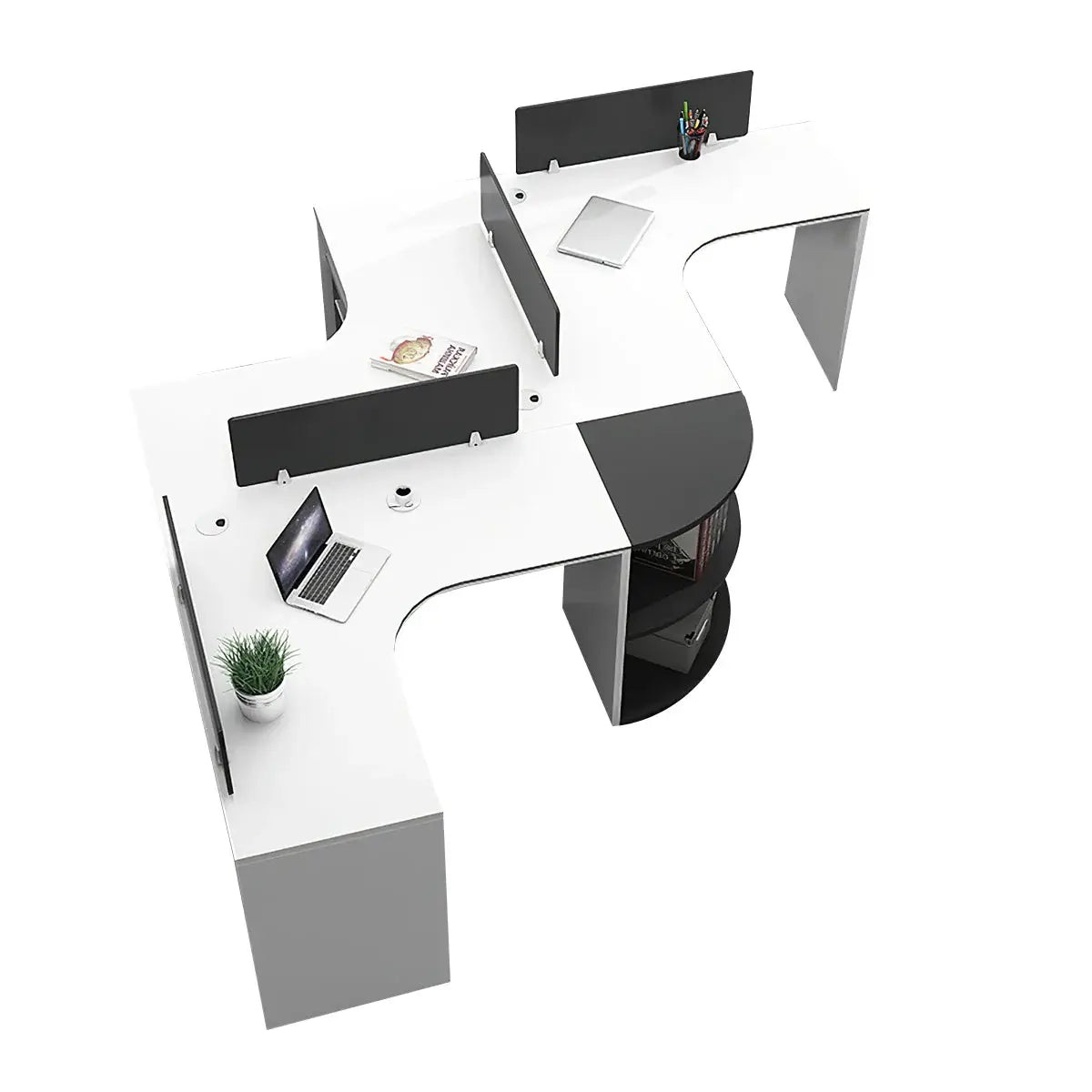 Modern Curved Adjustable Desk - Creative Agency Workstation ANZHAP- BGZ-007-mainpictures 92