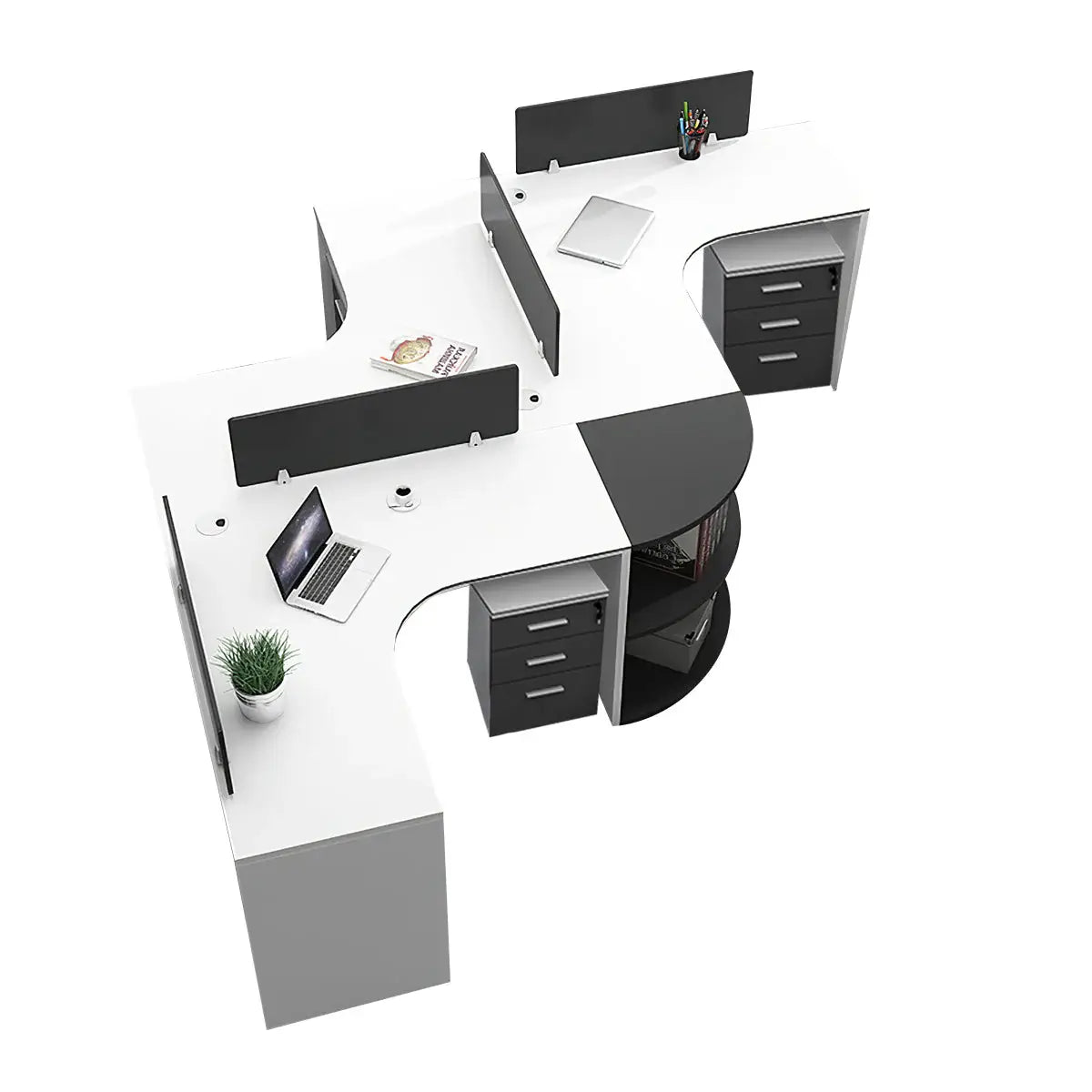 Modern Curved Adjustable Desk - Creative Agency Workstation ANZHAP- BGZ-007-mainpictures 93