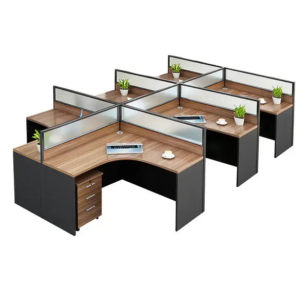 Modern Curved Office Table - Compact Workstation with Drawers ANZHAP- BGZ-2024-mainpictures 1