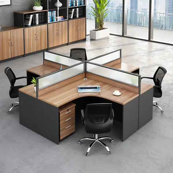 Modern Curved Office Table - Compact Workstation with Drawers ANZHAP- BGZ-2024-mainpictures 7