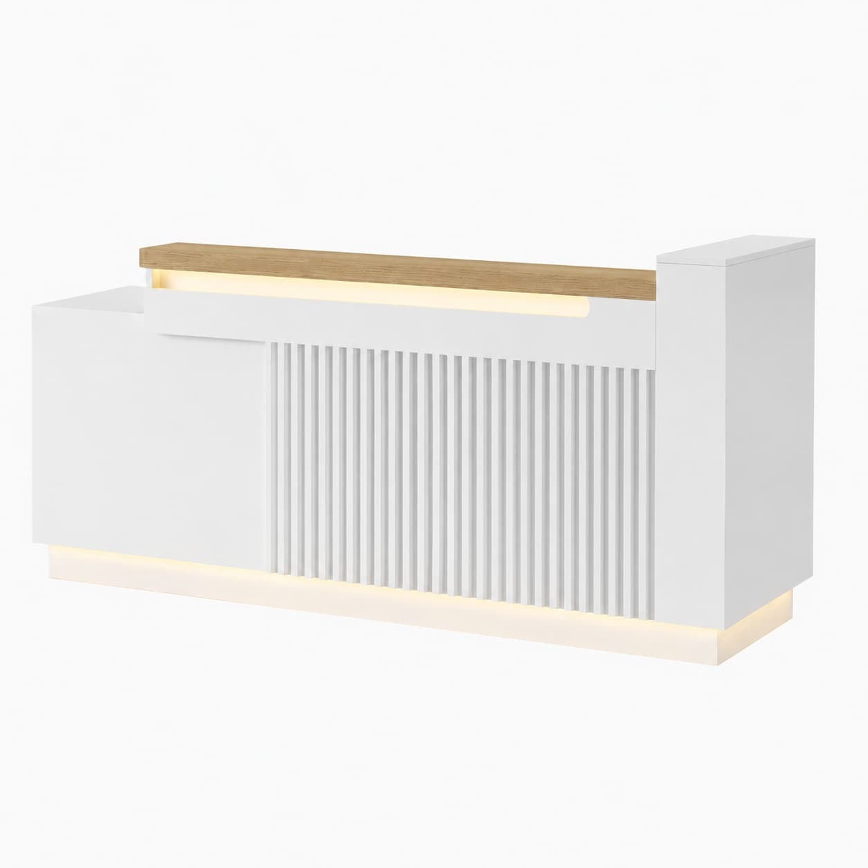 Modern Front Desk for Office with LED Lighting