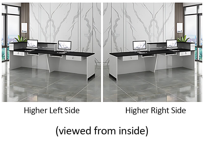 Modern Reception Desk with LED Lighting for Medical Offices - Style Options