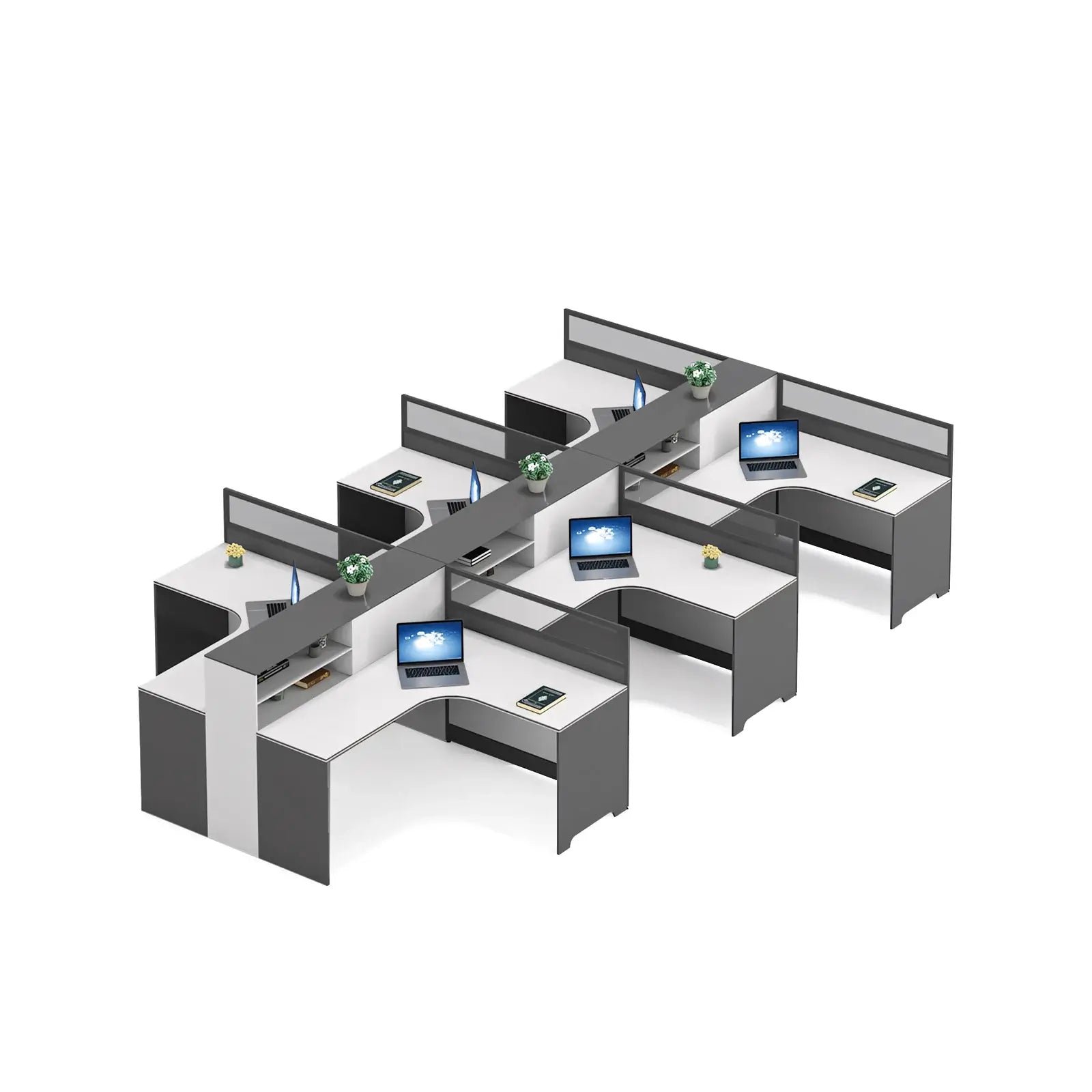 Modern L-Shaped Desk - Corner Workstation with Storage ANZHAP-YGZ-734-mainpictures 5