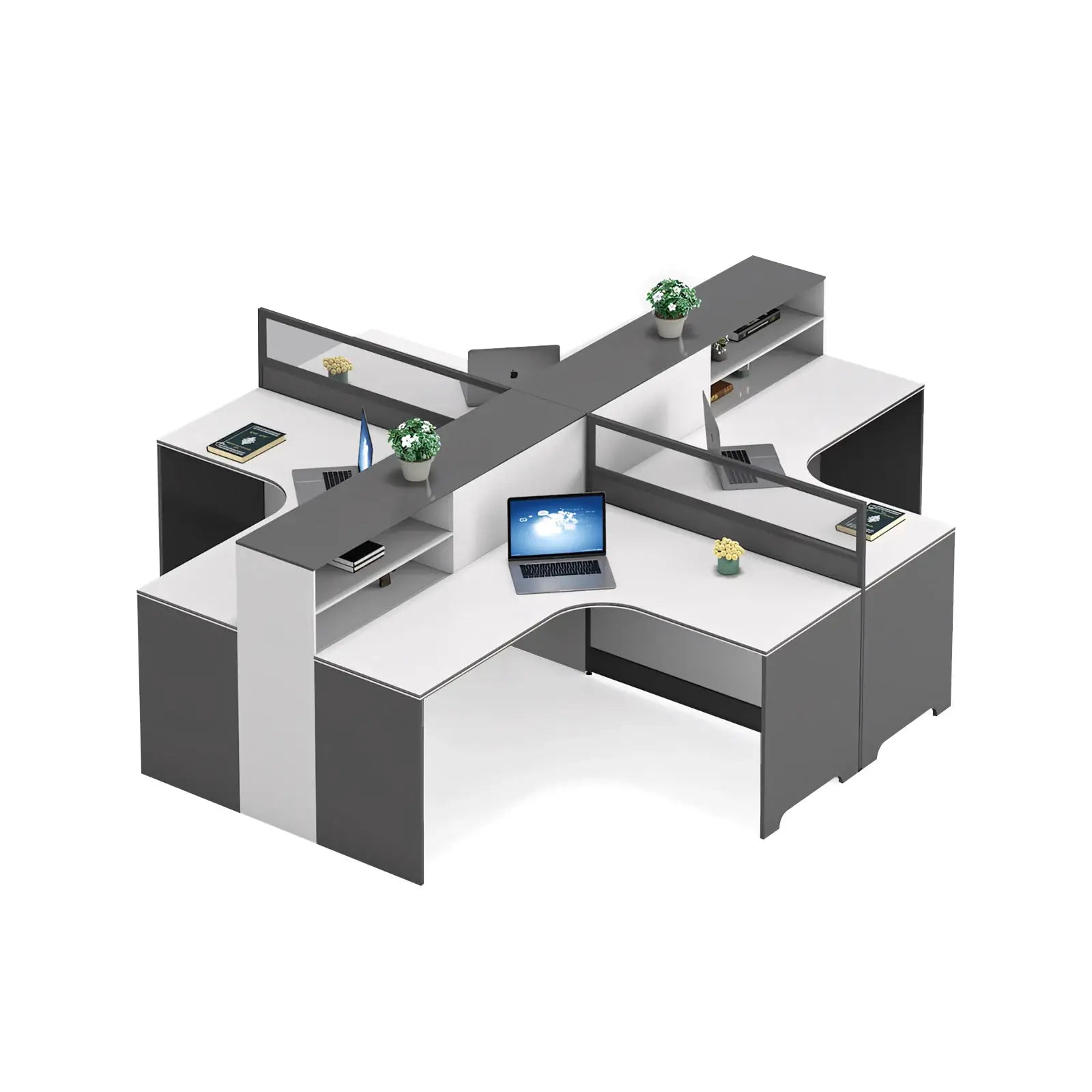 Modern L-Shaped Desk - Corner Workstation with Storage ANZHAP-YGZ-734-mainpictures 8